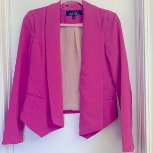 Blue Rain • pink blazer